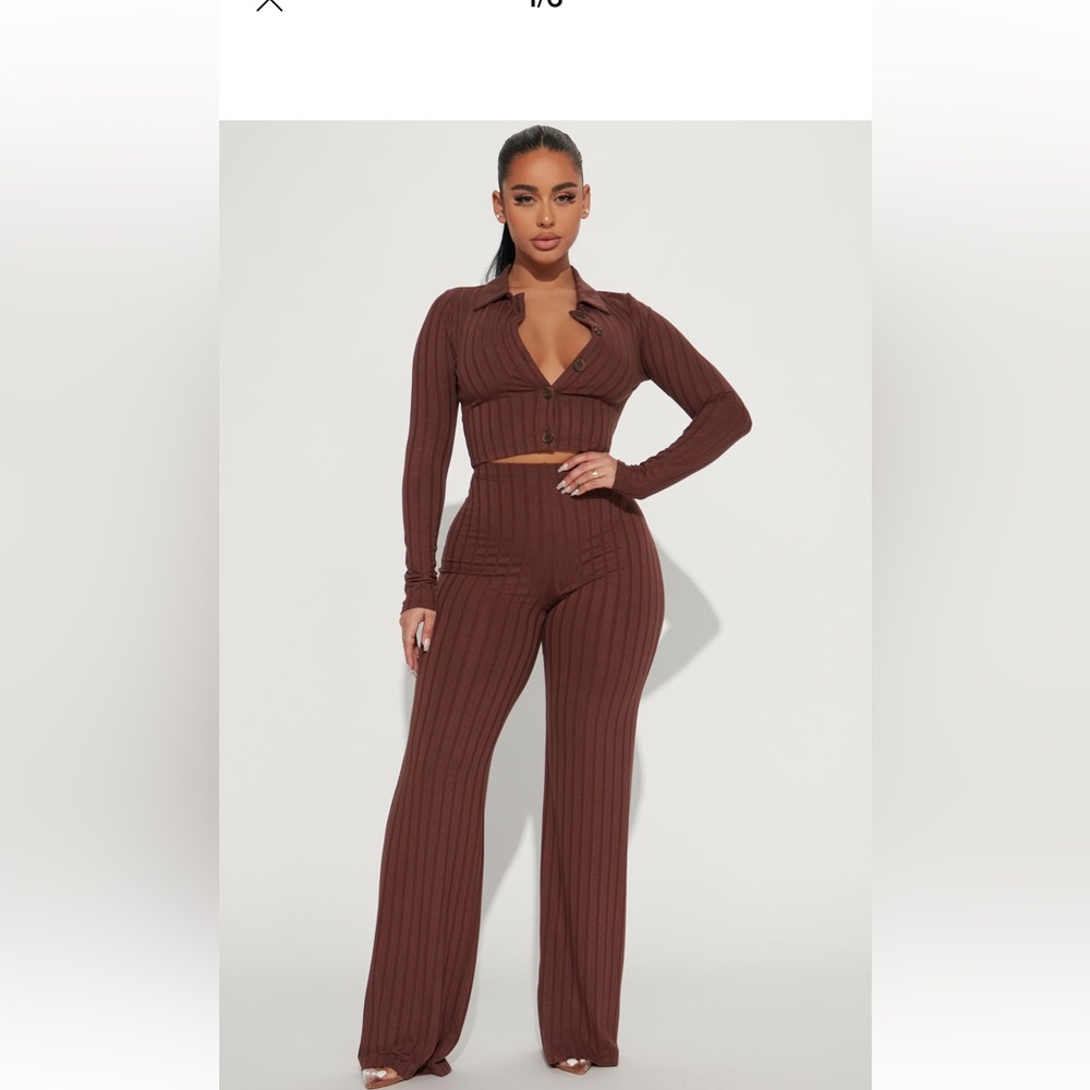 2 piece brown set